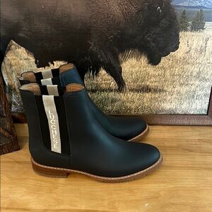 Lucchese Black and Brown Ankle Boots